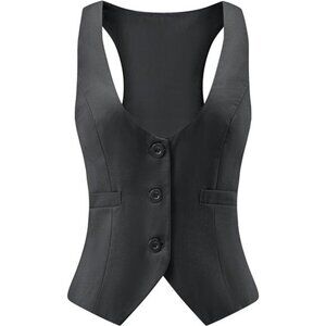Suit Vest for Women Waistcoat Dark Grey
